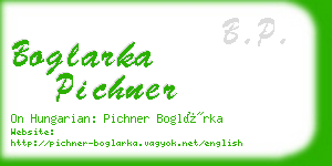 boglarka pichner business card